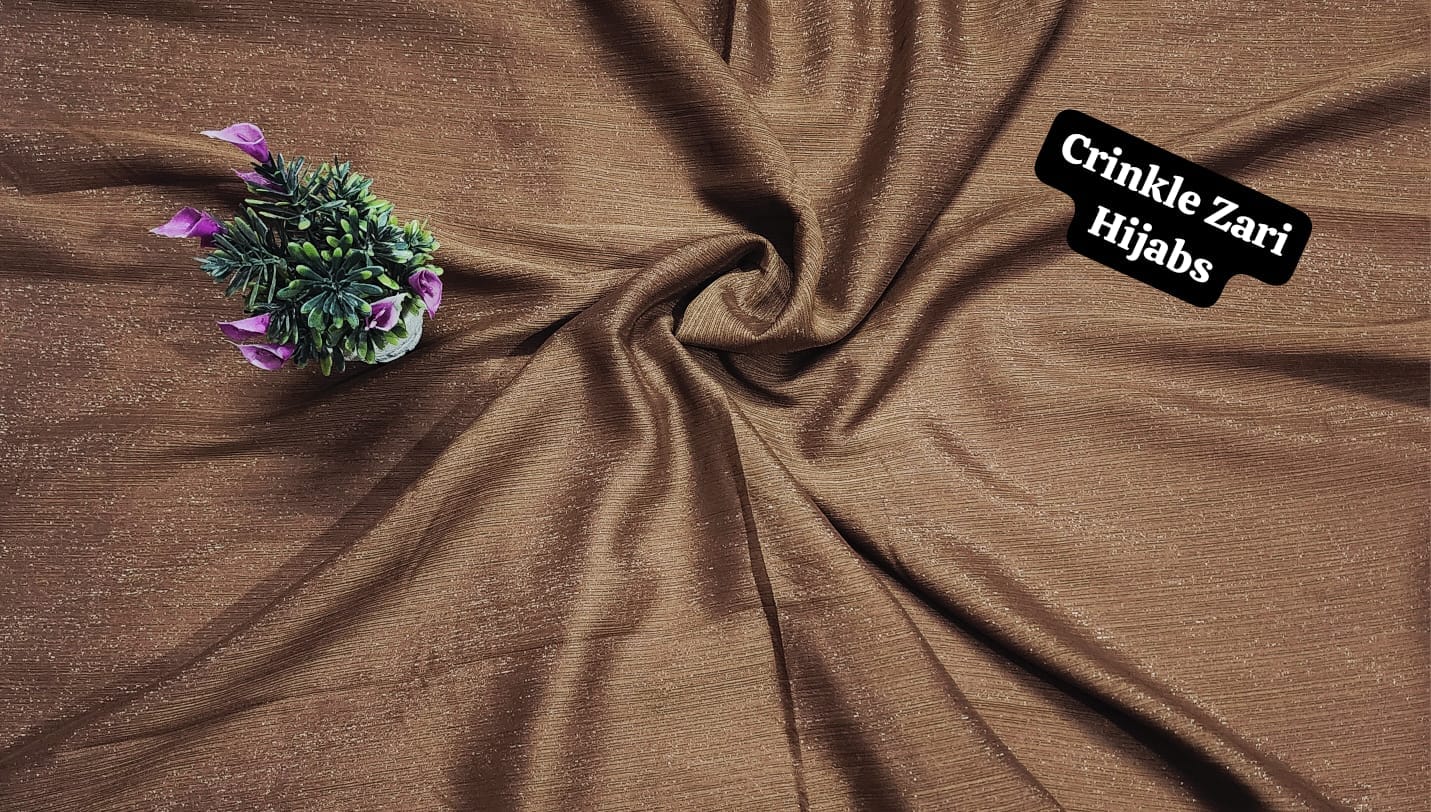 Crinkle Zari Hijab – Elegant &amp; Shimmery Collection