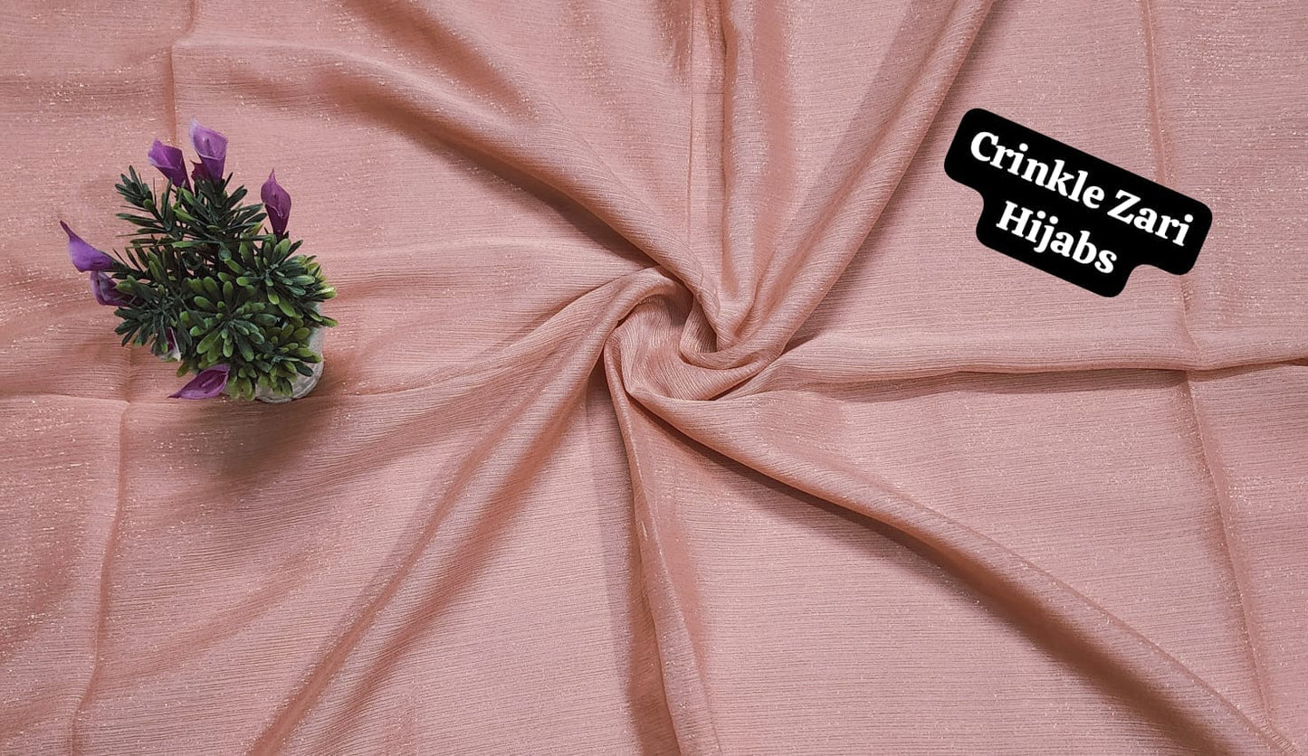 Crinkle Zari Hijab – Elegant &amp; Shimmery Collection