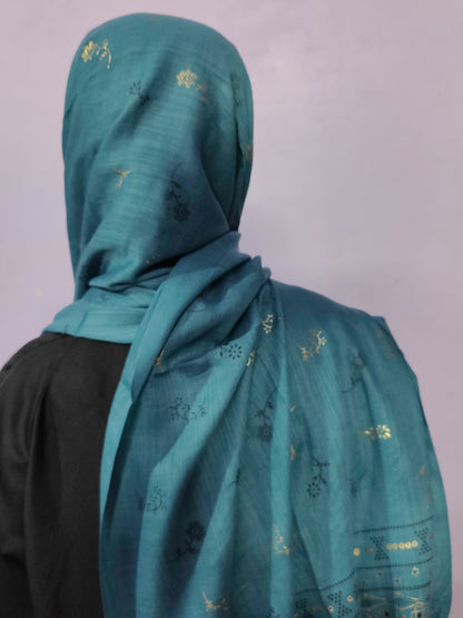 Fancy Gold Foil Printed Stoler/Hijab