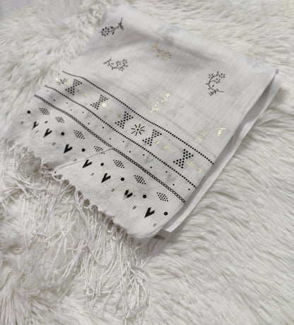 Fancy Gold Foil Printed Stoler/Hijab