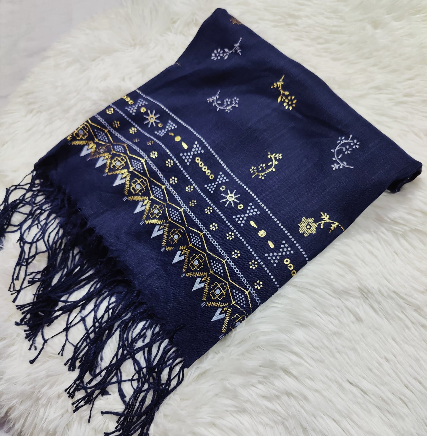 Fancy Gold Foil Printed Stoler/Hijab