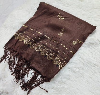 Fancy Gold Foil Printed Stoler/Hijab