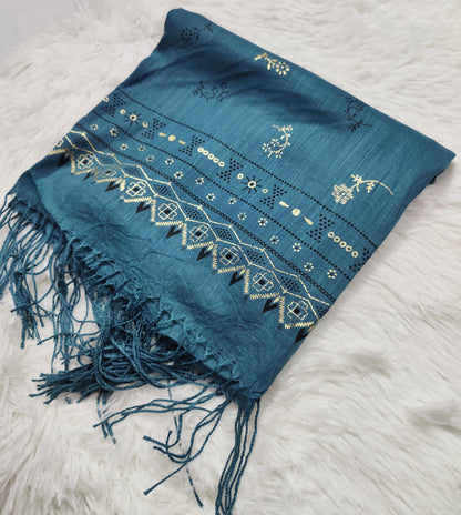 Fancy Gold Foil Printed Stoler/Hijab