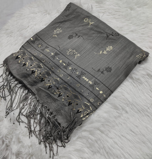 Fancy Gold Foil Printed Stoler/Hijab