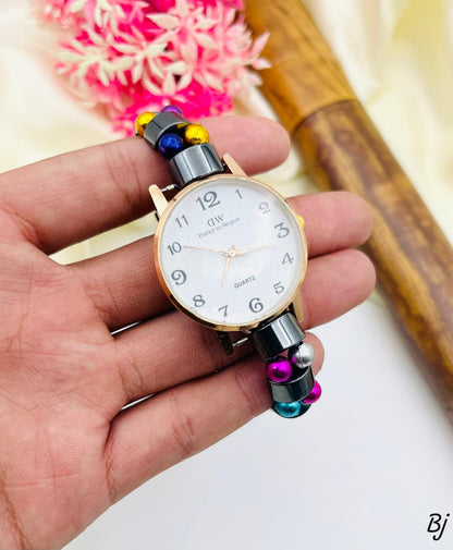 Fancy Beautiful Beats Work Scrunchies Watches For Her