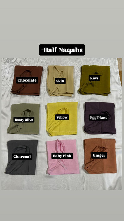 Multicolor Dori Half Niqab