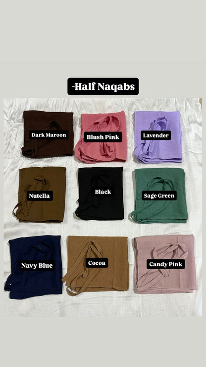 Multicolor Dori Half Niqab