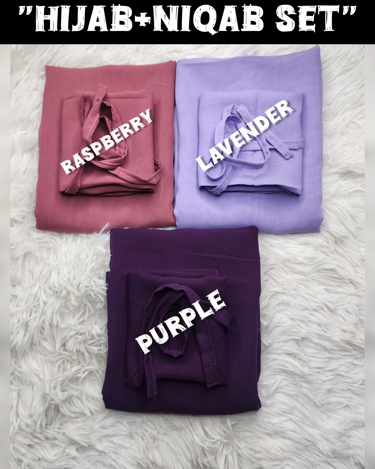 Plain Georgette Hijab + Niqab Set