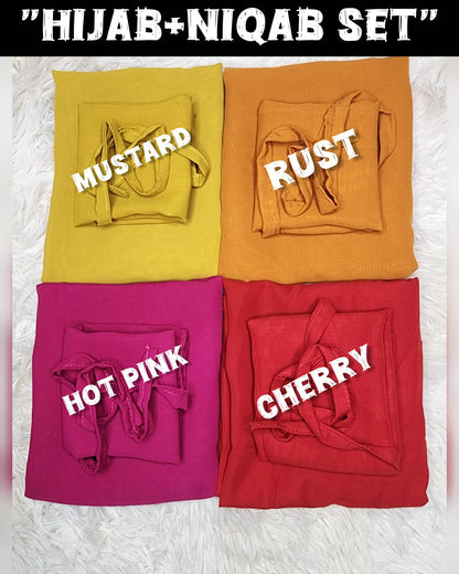 Plain Georgette Hijab + Niqab Set