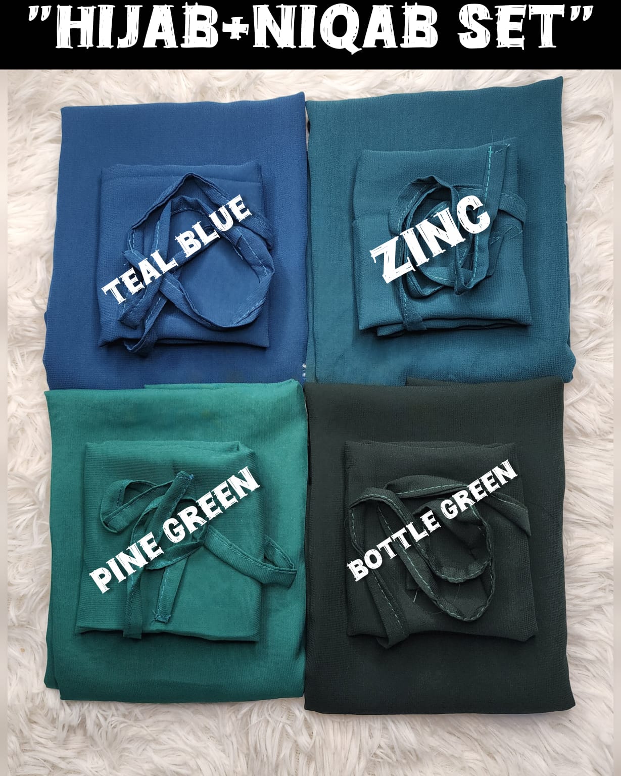 Plain Georgette Hijab + Niqab Set