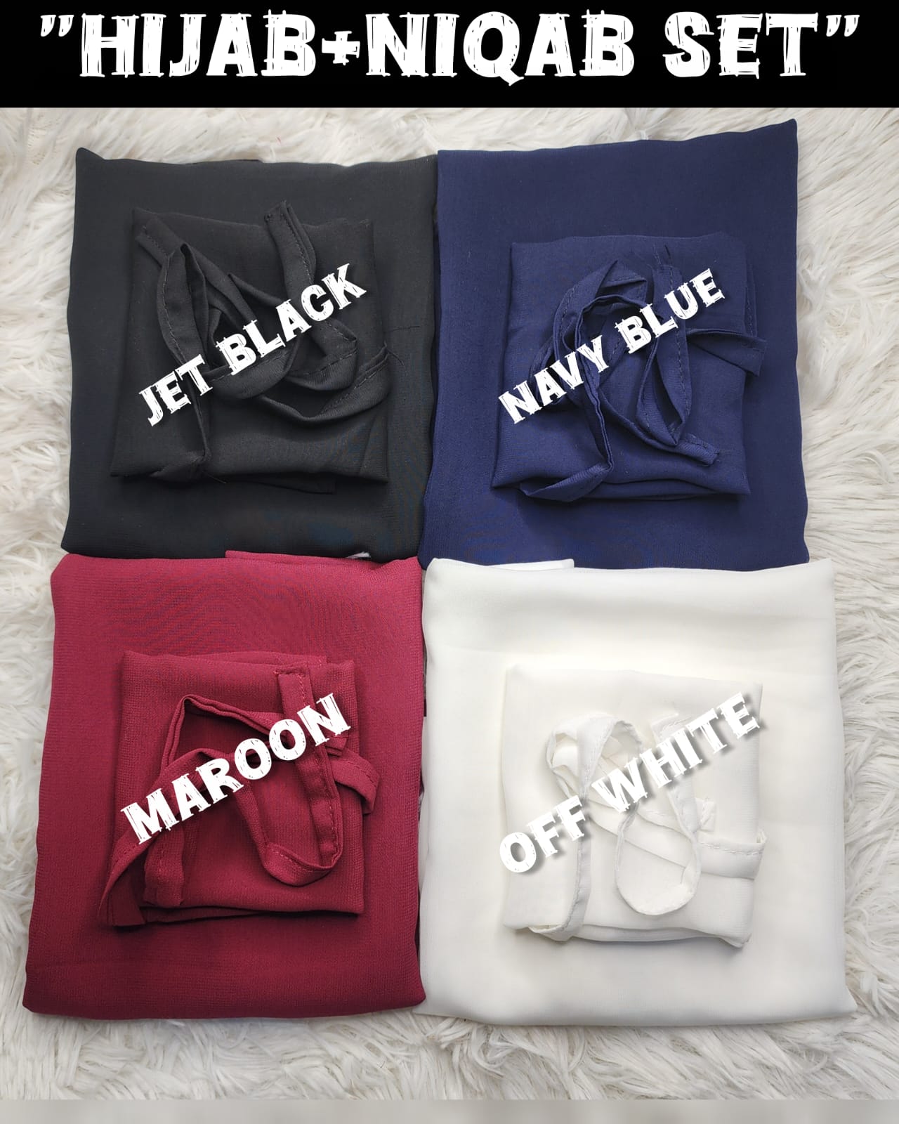 Plain Georgette Hijab + Niqab Set