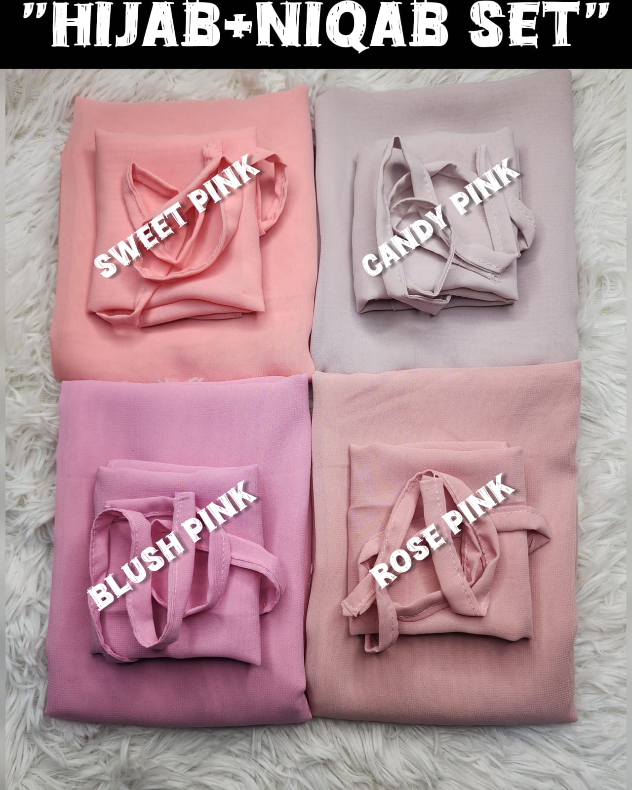 Plain Georgette Hijab + Niqab Set