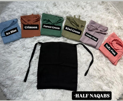 Multicolor Dori Half Niqab