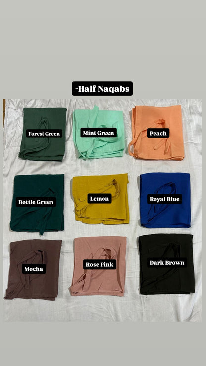 Multicolor Dori Half Niqab