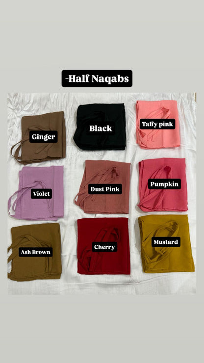 Multicolor Dori Half Niqab