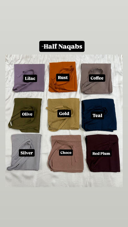 Multicolor Dori Half Niqab