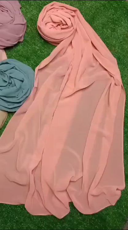 Plain Georgette Stoler/Hijab