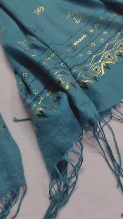 Fancy Gold Foil Printed Stoler/Hijab